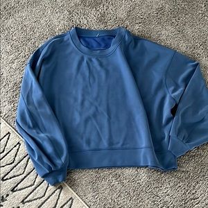 Blue lululemon softstreme crewneck